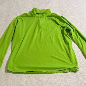 Nike Running Dri-Fit Bright Green Quarter-Zip Pullover